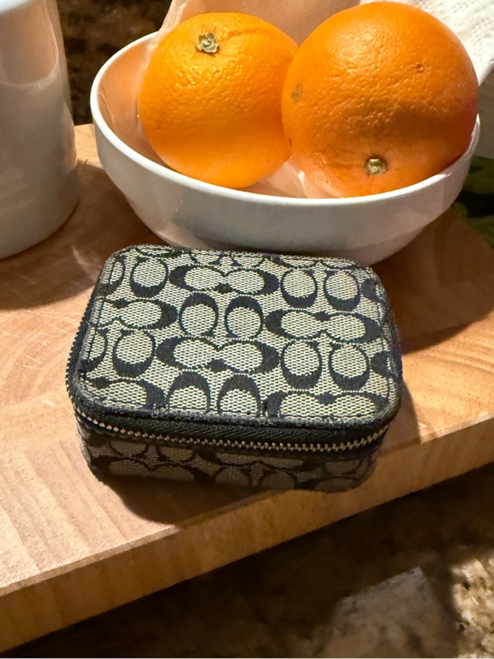 Coach khaki and brown signature C triple bottle pill case. - Picture 7 of 7